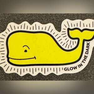 Vineyard Vines Yellow Glow-in-the-Dark Whale Sticker